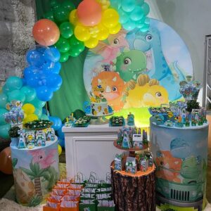 Capas Para Painel E Cilindros De Aniversario - Baby Dino